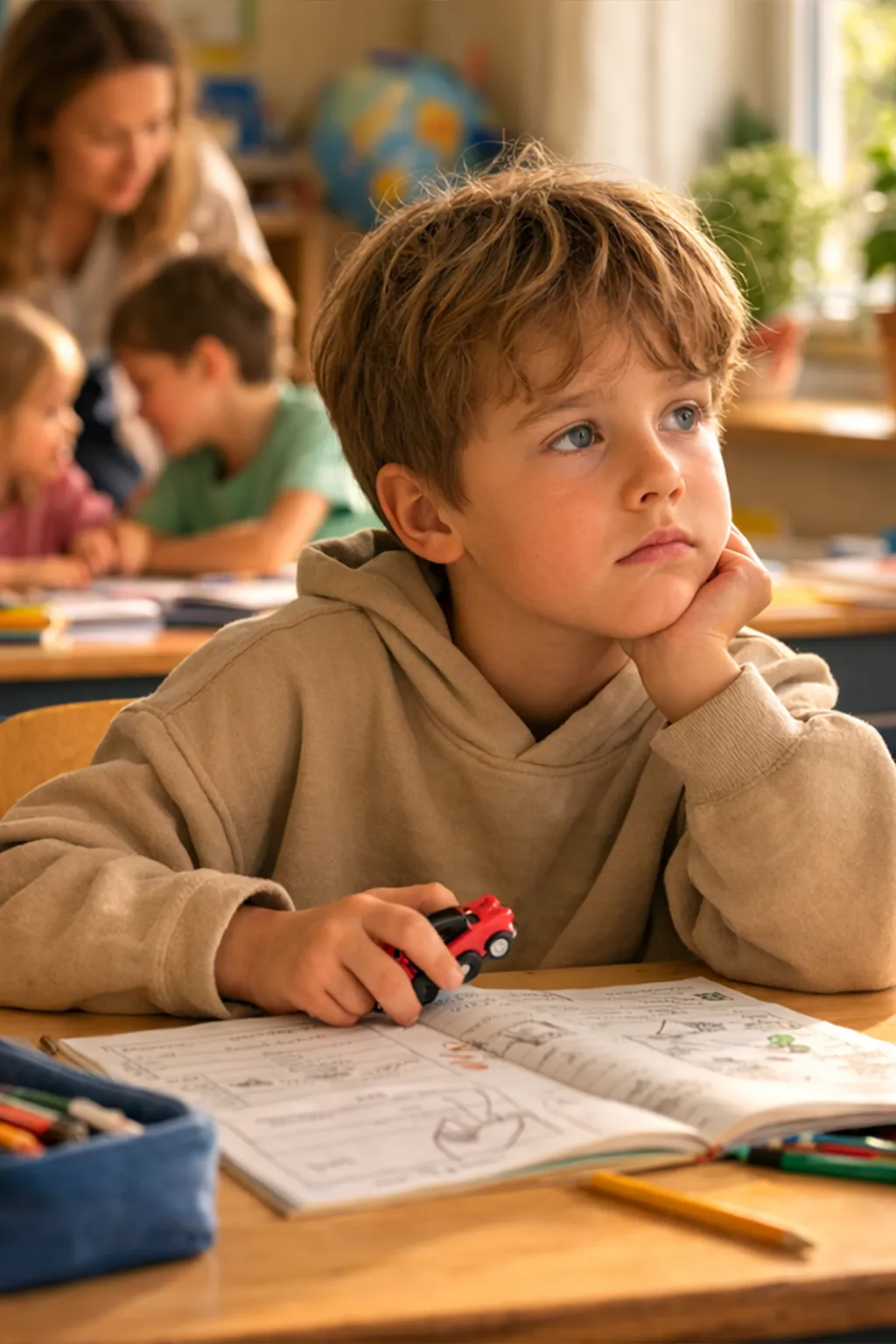 Dziecko unika kontaktu, nie reaguje na imię lub „żyje w swoim świecie”